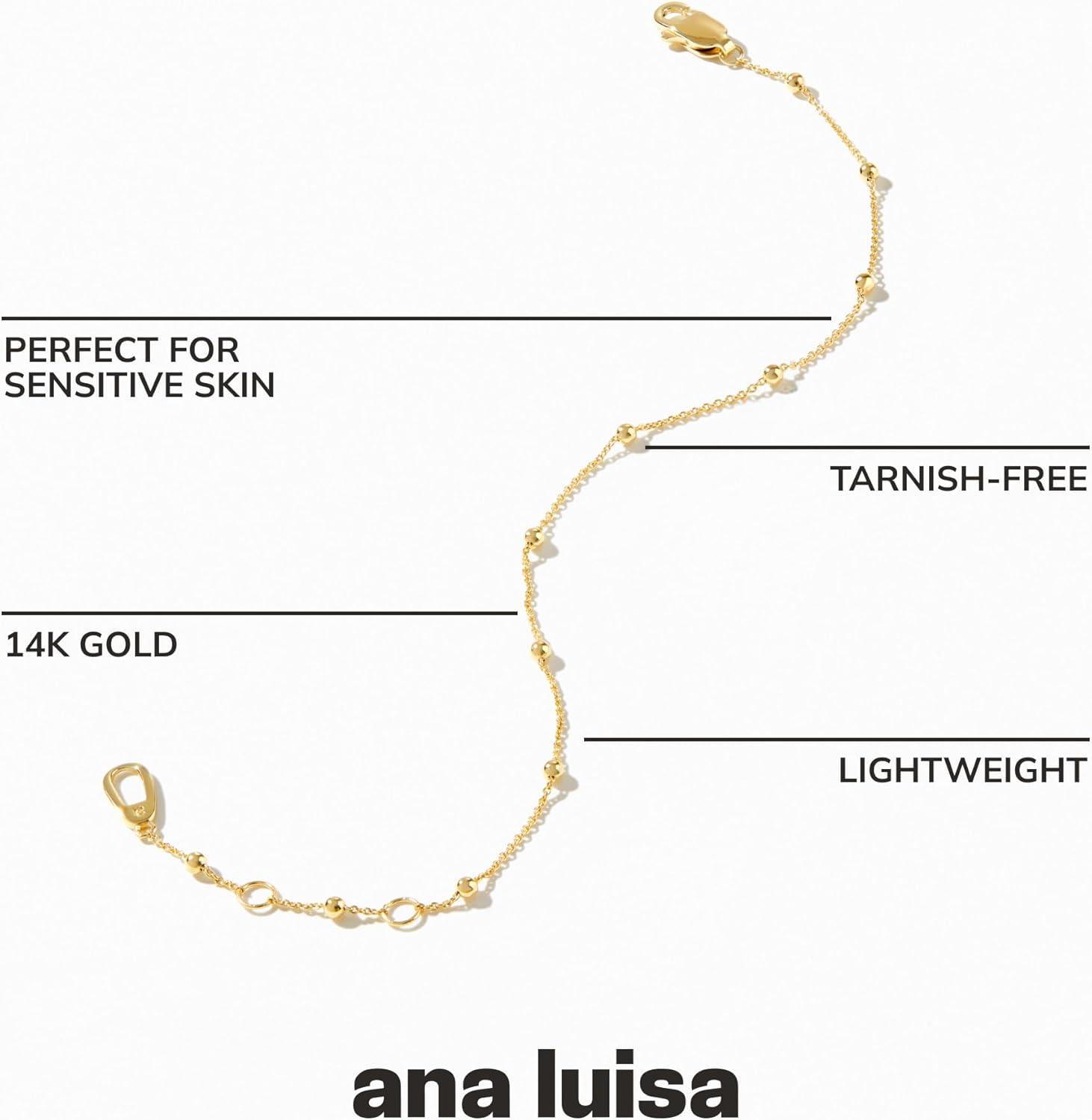 imageAna Luisa Gold Bracelets for Women Sterling Silver 14K Gold Plated Dainty Chain with Pearl Heart amp Flower Cuff Bracelet Styles for Daily Wear Hypoallergenic WaterResistant TarnishFreeHarryGold
