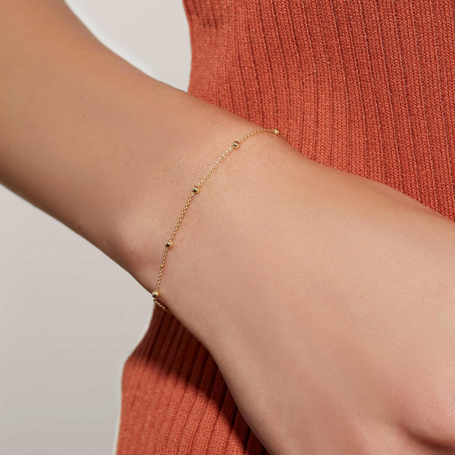 imageAna Luisa Gold Bracelets for Women Sterling Silver 14K Gold Plated Dainty Chain with Pearl Heart amp Flower Cuff Bracelet Styles for Daily Wear Hypoallergenic WaterResistant TarnishFreeHarryGold
