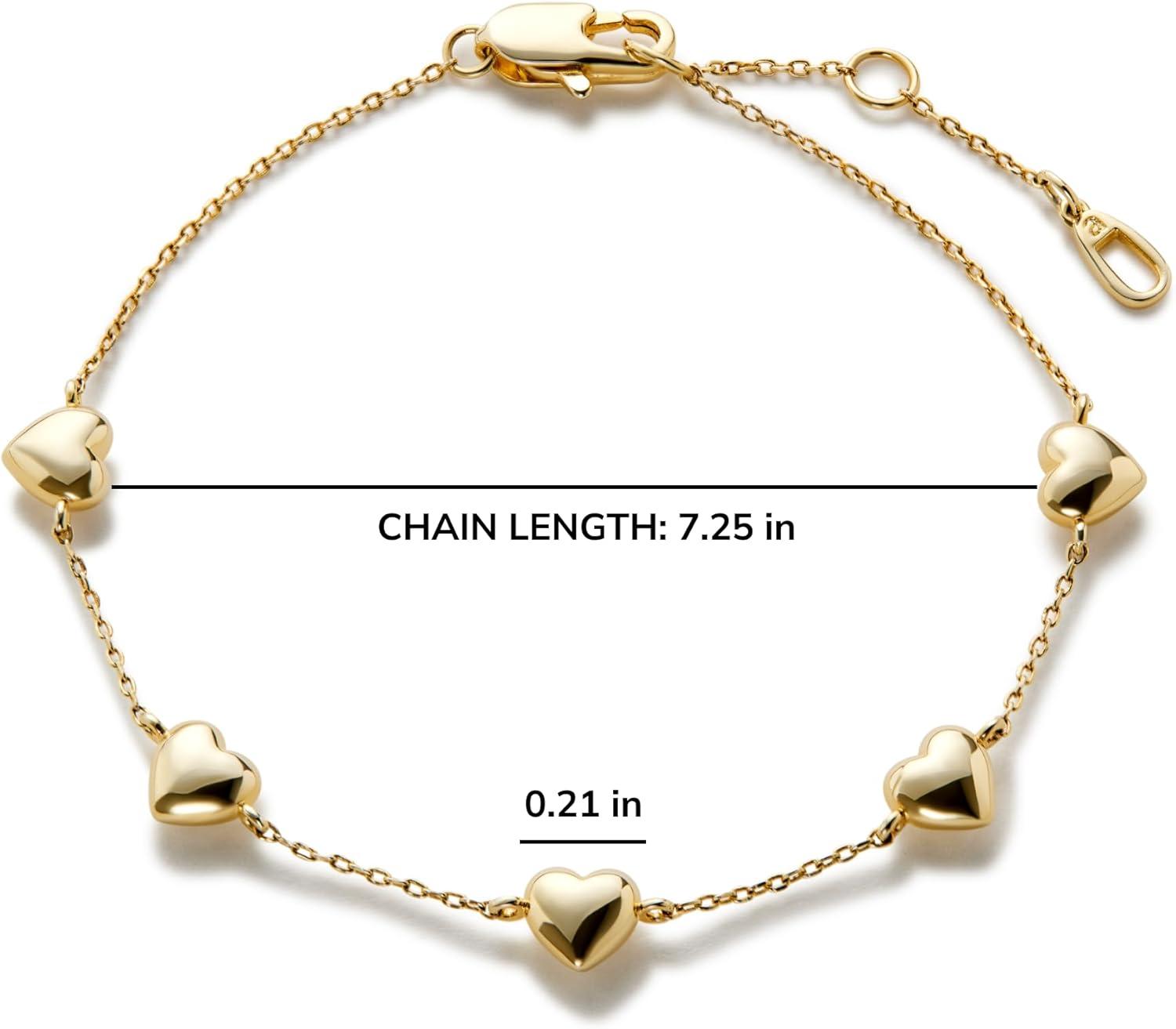 imageAna Luisa Gold Bracelets for Women Sterling Silver 14K Gold Plated Dainty Chain with Pearl Heart amp Flower Cuff Bracelet Styles for Daily Wear Hypoallergenic WaterResistant TarnishFreeLani 14K Gold Plated