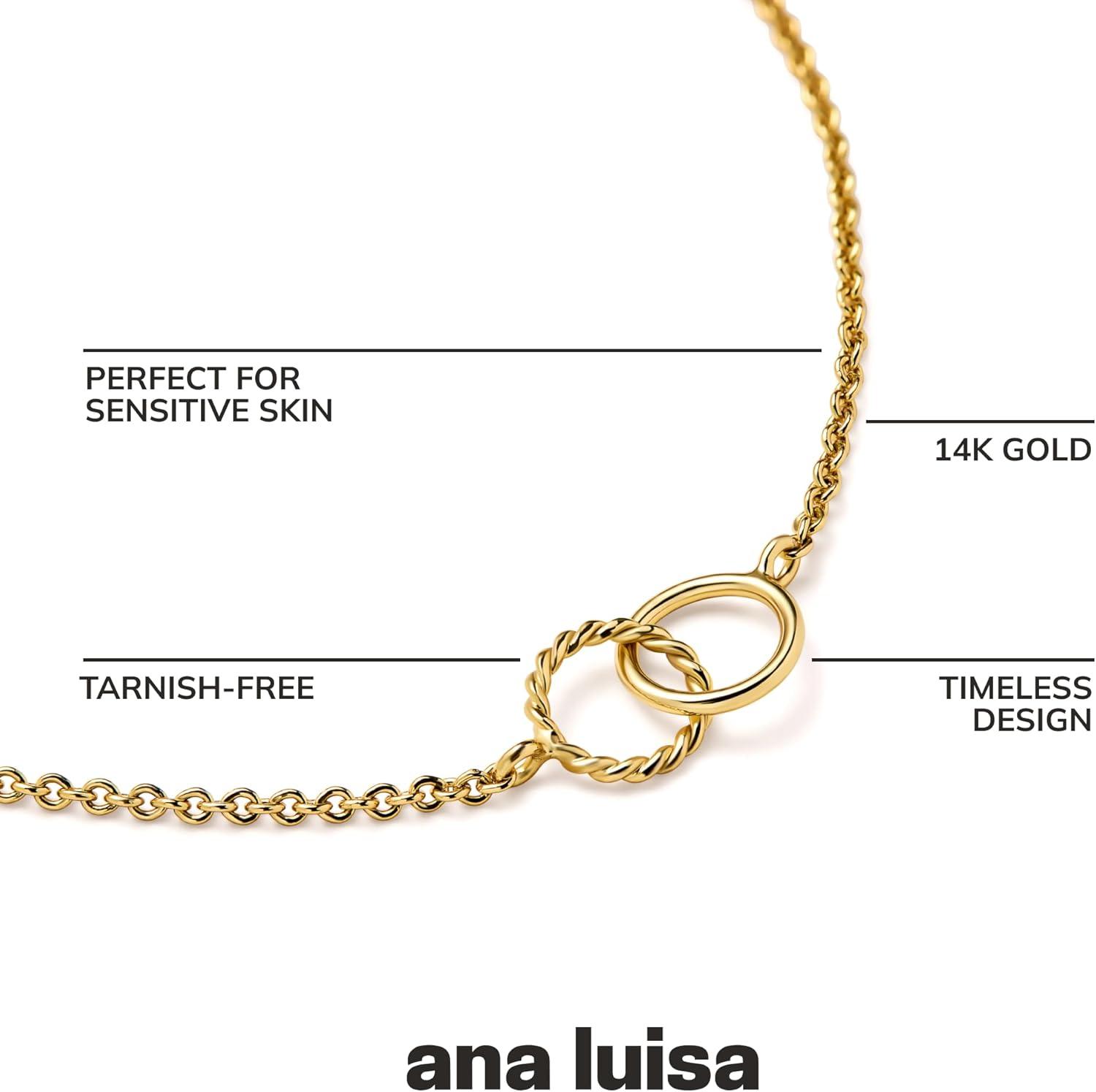 imageAna Luisa Gold Bracelets for Women Sterling Silver 14K Gold Plated Dainty Chain with Pearl Heart amp Flower Cuff Bracelet Styles for Daily Wear Hypoallergenic WaterResistant TarnishFreeJill 14K Gold Plated