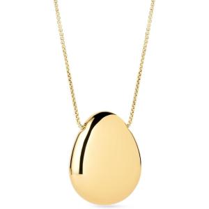 Ana Luisa Pebble Pendant Necklace for Women – 14K Gold Plated and Silver Rhodium Plated Trendy Teardrop Necklace with Lobster Clasp – Hypoallergenic, Water-Resistant, Tarnish-Free Jewelry(Large-Gold)