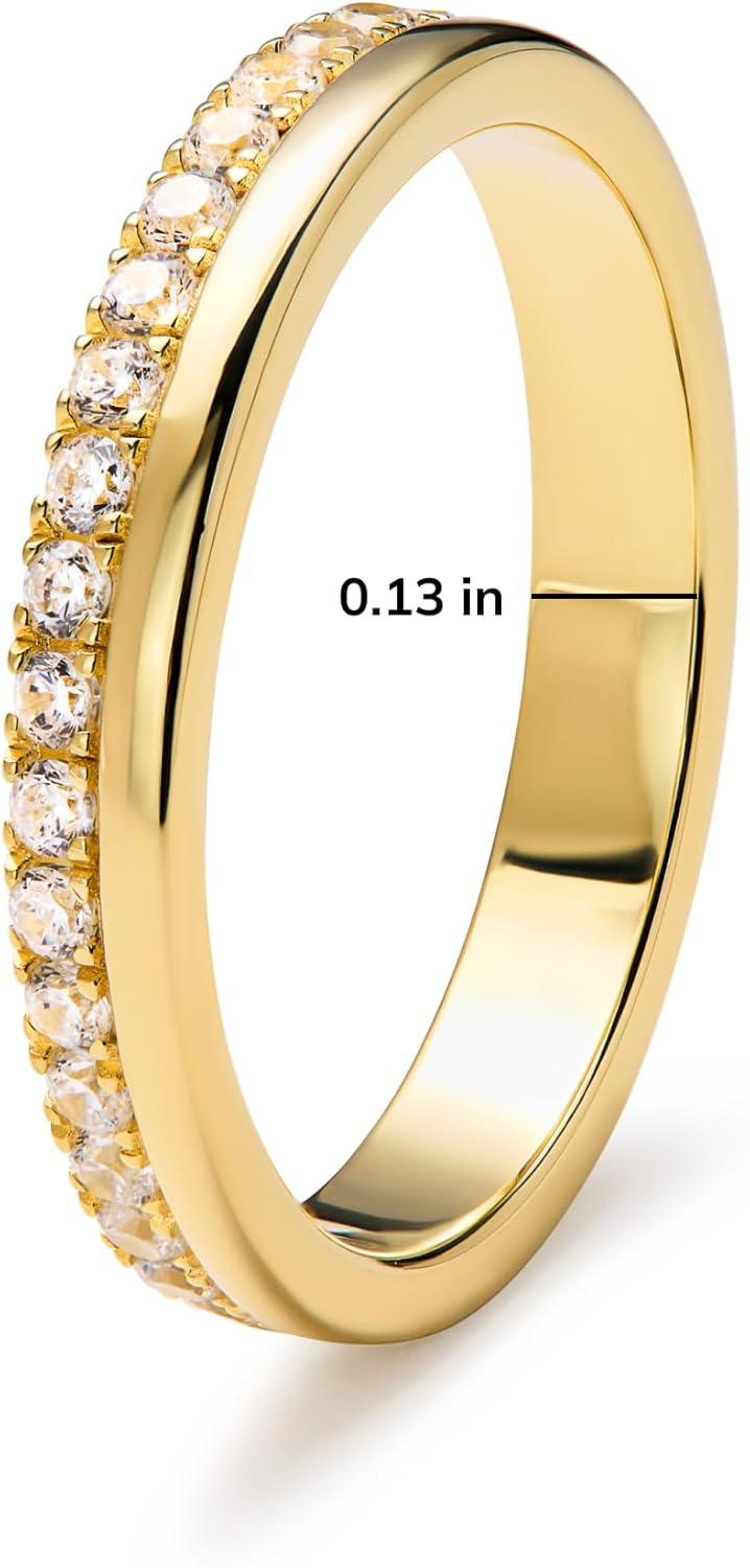 imageAna Luisa Gold Rings for Women 14K Gold Plated Rings for Women Non Tarnish Trendy Stacking Ring for Daily Wear Twisted Heart Eternity Ring Styles Hypoallergenic amp WaterResistant JewelrySize 6