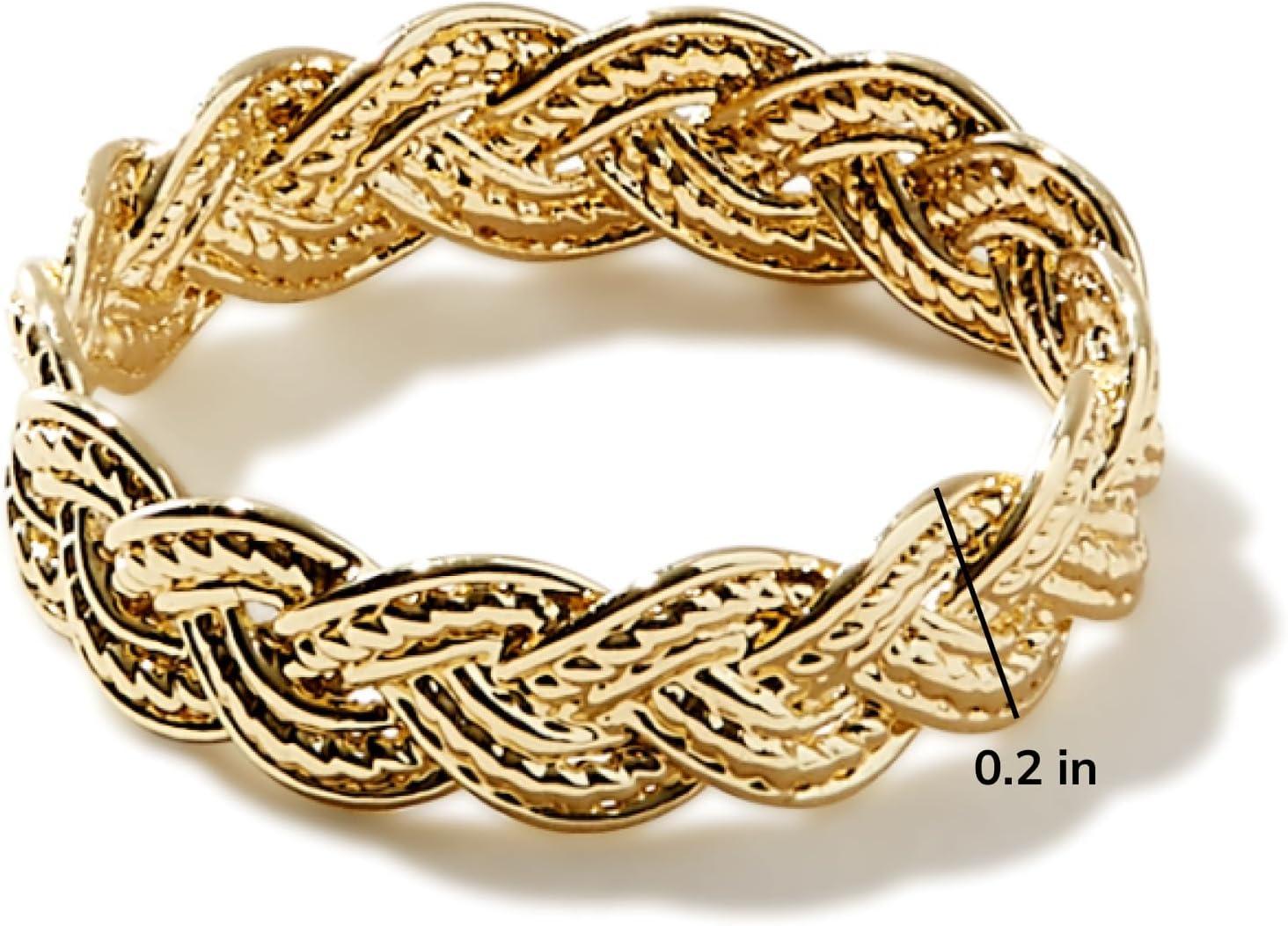 imageAna Luisa Gold Rings for Women 14K Gold Plated Rings for Women Non Tarnish Trendy Stacking Ring for Daily Wear Twisted Heart Eternity Ring Styles Hypoallergenic amp WaterResistant JewelrySize 10
