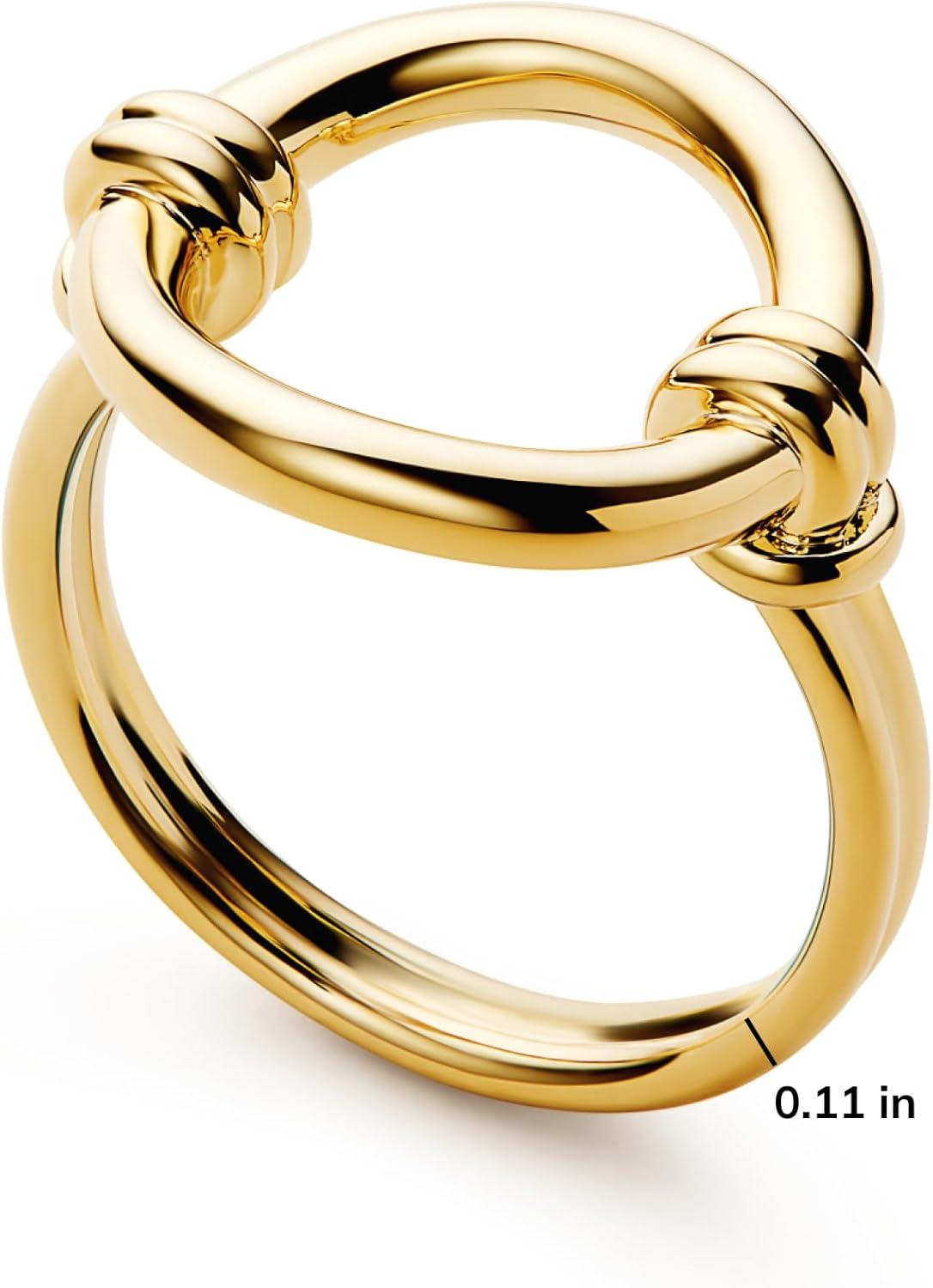 imageAna Luisa Gold Rings for Women 14K Gold Plated Rings for Women Non Tarnish Trendy Stacking Ring for Daily Wear Twisted Heart Eternity Ring Styles Hypoallergenic amp WaterResistant JewelrySize 10