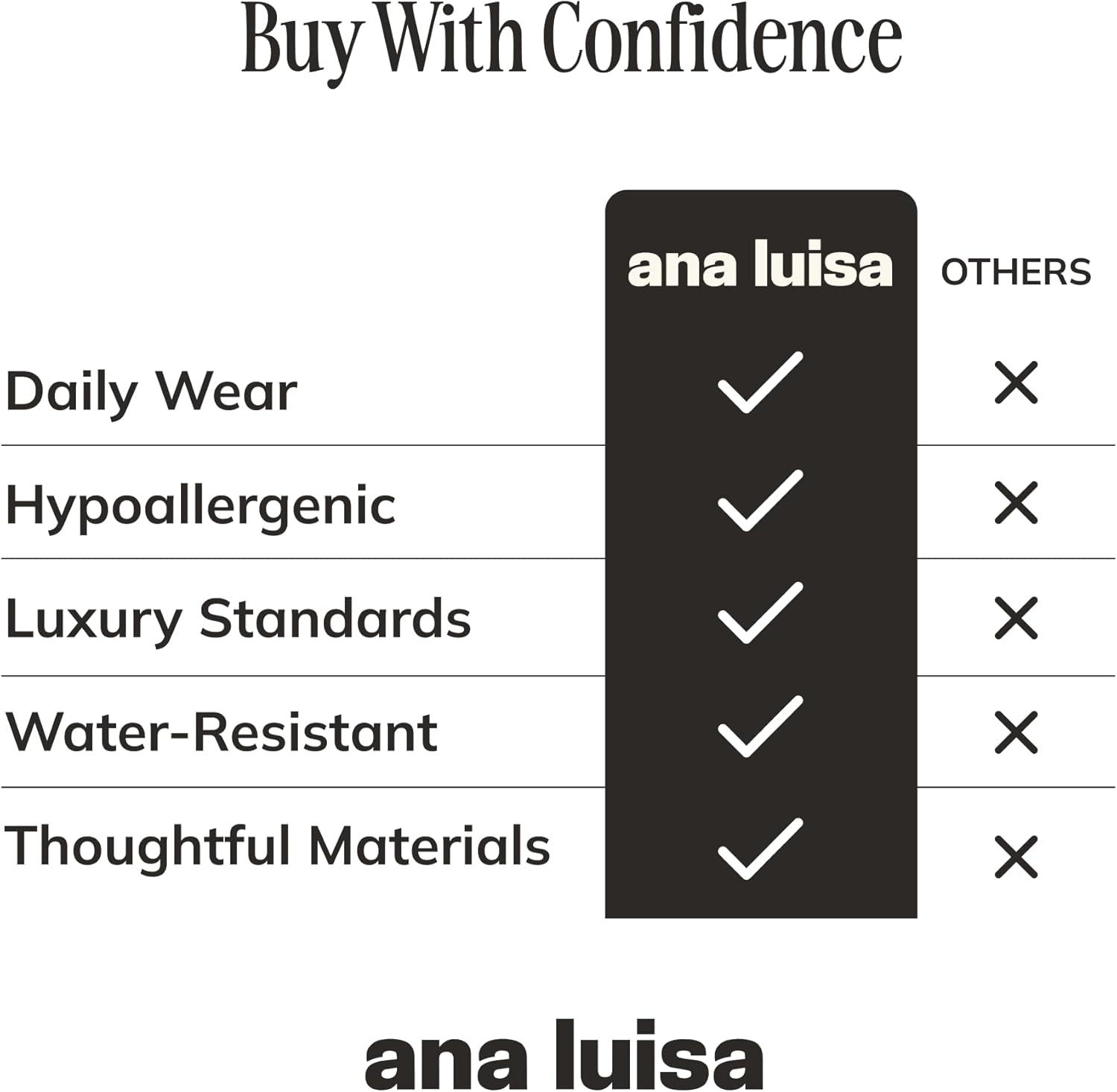 imageAna Luisa Gold Rings for Women 14K Gold Plated Rings for Women Non Tarnish Trendy Stacking Ring for Daily Wear Twisted Heart Eternity Ring Styles Hypoallergenic amp WaterResistant JewelrySize 9
