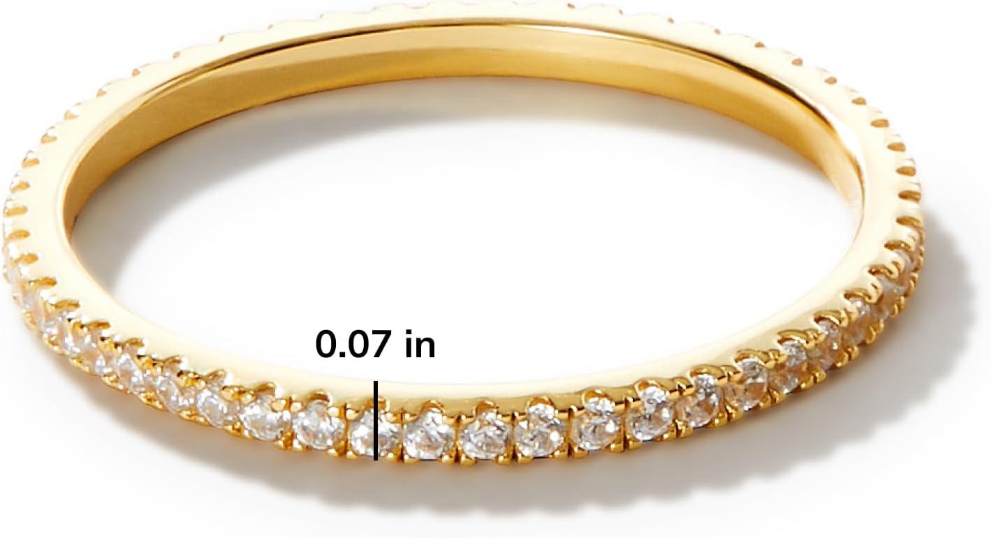 imageAna Luisa Gold Rings for Women 14K Gold Plated Rings for Women Non Tarnish Trendy Stacking Ring for Daily Wear Twisted Heart Eternity Ring Styles Hypoallergenic amp WaterResistant JewelrySize 9
