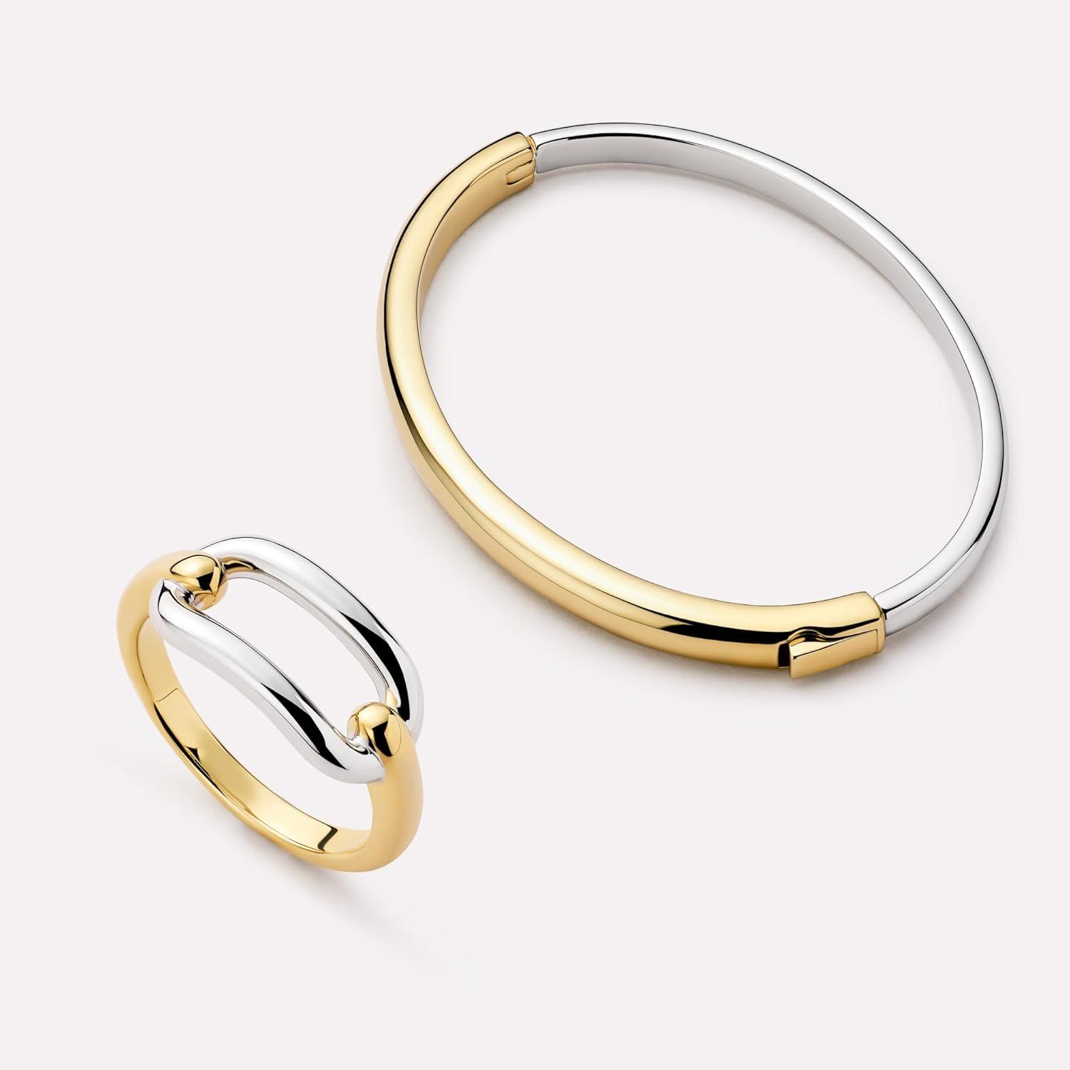 imageAna Luisa Gold Rings for Women 14K Gold Plated Rings for Women Non Tarnish Trendy Stacking Ring for Daily Wear Twisted Heart Eternity Ring Styles Hypoallergenic amp WaterResistant JewelrySize 5