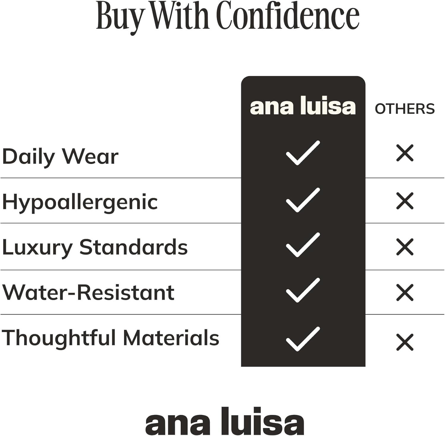 imageAna Luisa Gold Rings for Women 14K Gold Plated Rings for Women Non Tarnish Trendy Stacking Ring for Daily Wear Twisted Heart Eternity Ring Styles Hypoallergenic amp WaterResistant JewelrySize 9