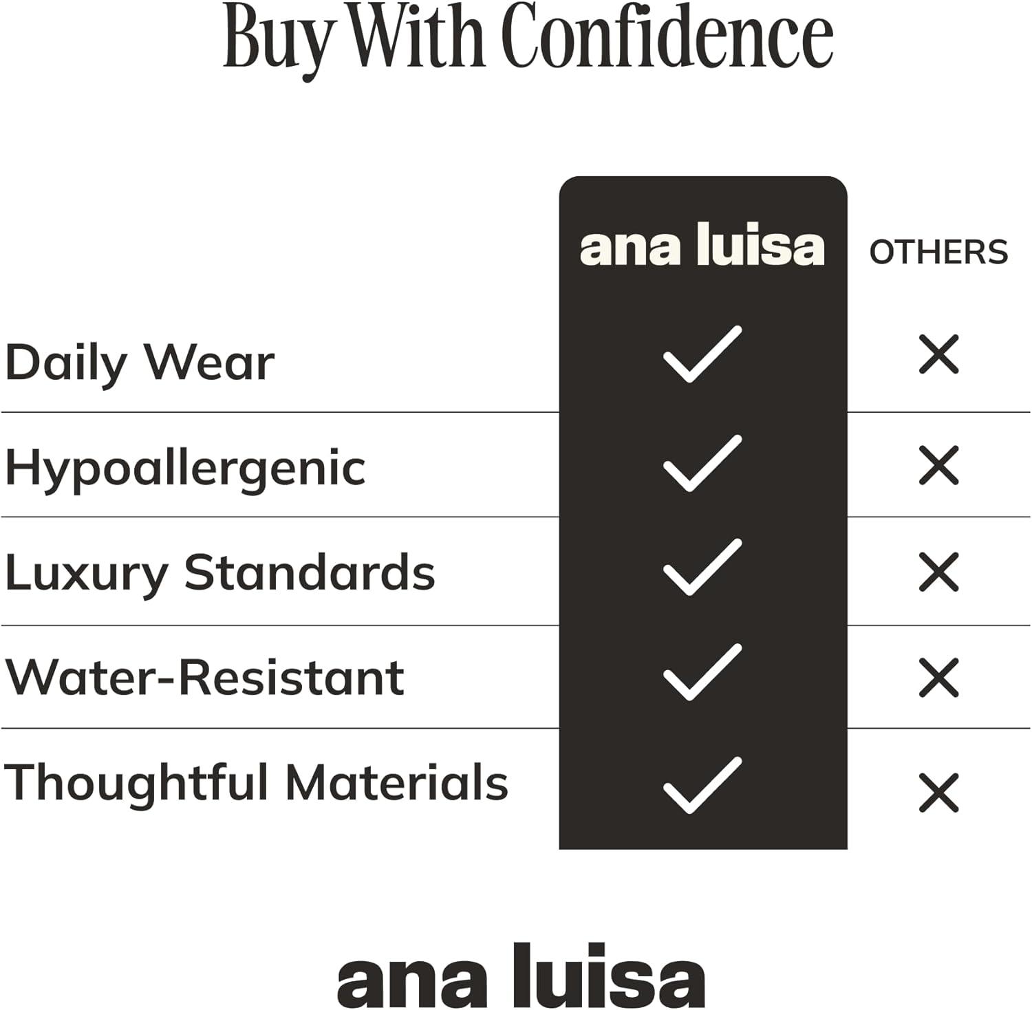 imageAna Luisa Hoop Earrings for Women Sterling Silver 14K Gold Plated amp Silver Rhodium Plated Assorted Earring Styles Dainty Small Gold Hoop Earrings for Daily Wear Hypoallergenic amp TarnishFreeGold