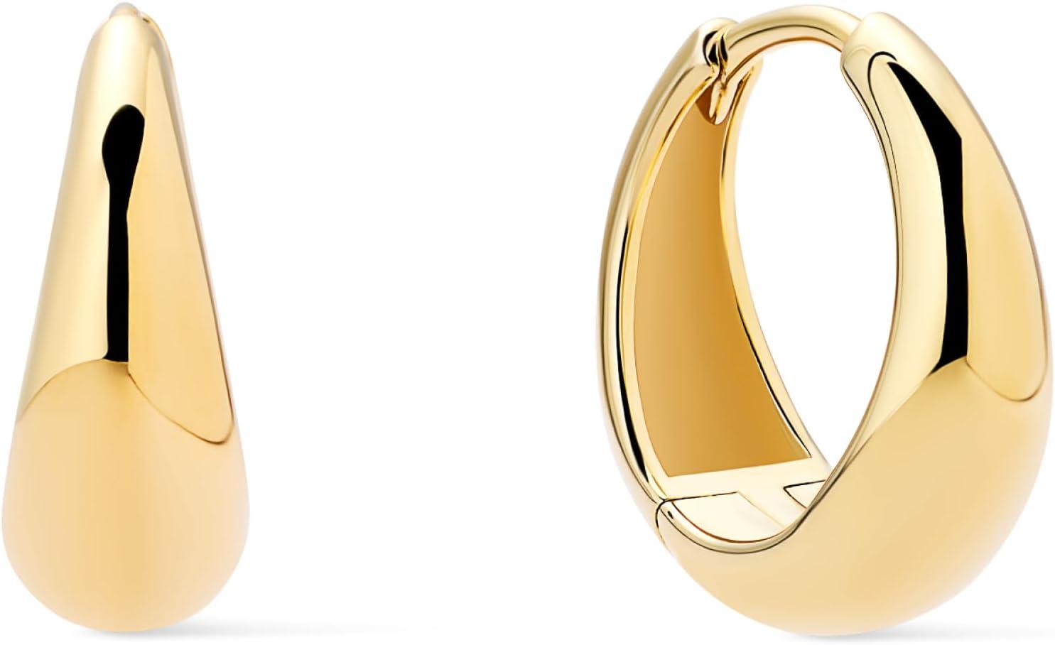 imageAna Luisa Hoop Earrings for Women Sterling Silver 14K Gold Plated amp Silver Rhodium Plated Assorted Earring Styles Dainty Small Gold Hoop Earrings for Daily Wear Hypoallergenic amp TarnishFreeGold