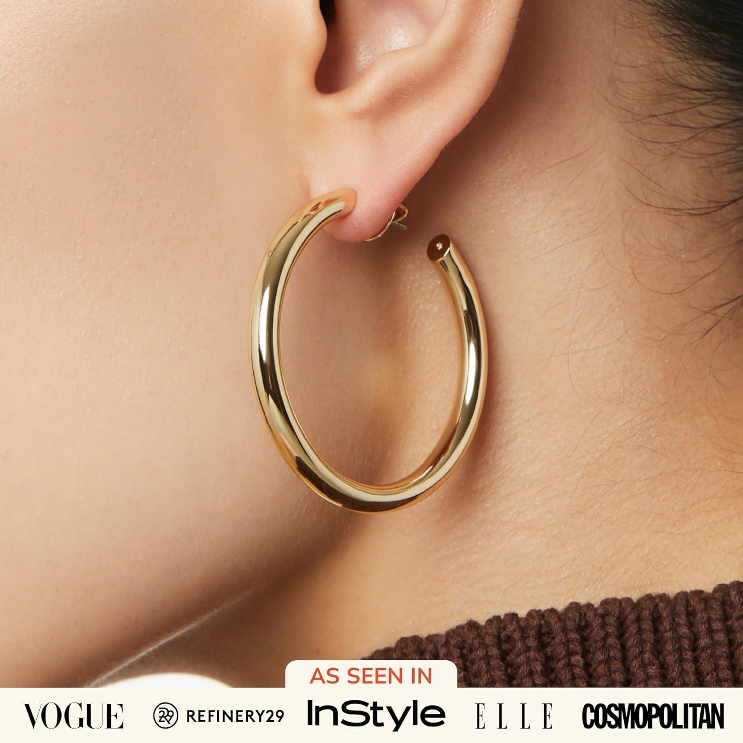 imageAna Luisa Hoop Earrings for Women Sterling Silver 14K Gold Plated amp Silver Rhodium Plated Assorted Earring Styles Dainty Small Gold Hoop Earrings for Daily Wear Hypoallergenic amp TarnishFreeGold