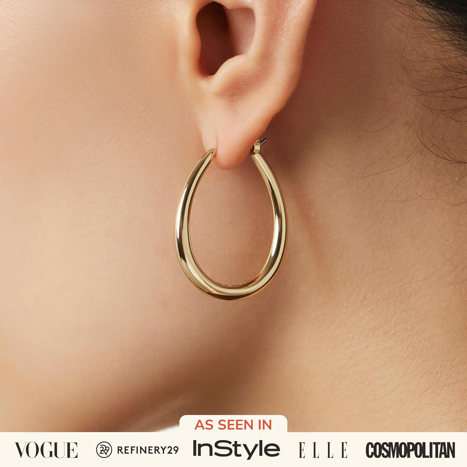 imageAna Luisa Hoop Earrings for Women Sterling Silver 14K Gold Plated amp Silver Rhodium Plated Assorted Earring Styles Dainty Small Gold Hoop Earrings for Daily Wear Hypoallergenic amp TarnishFreeGold