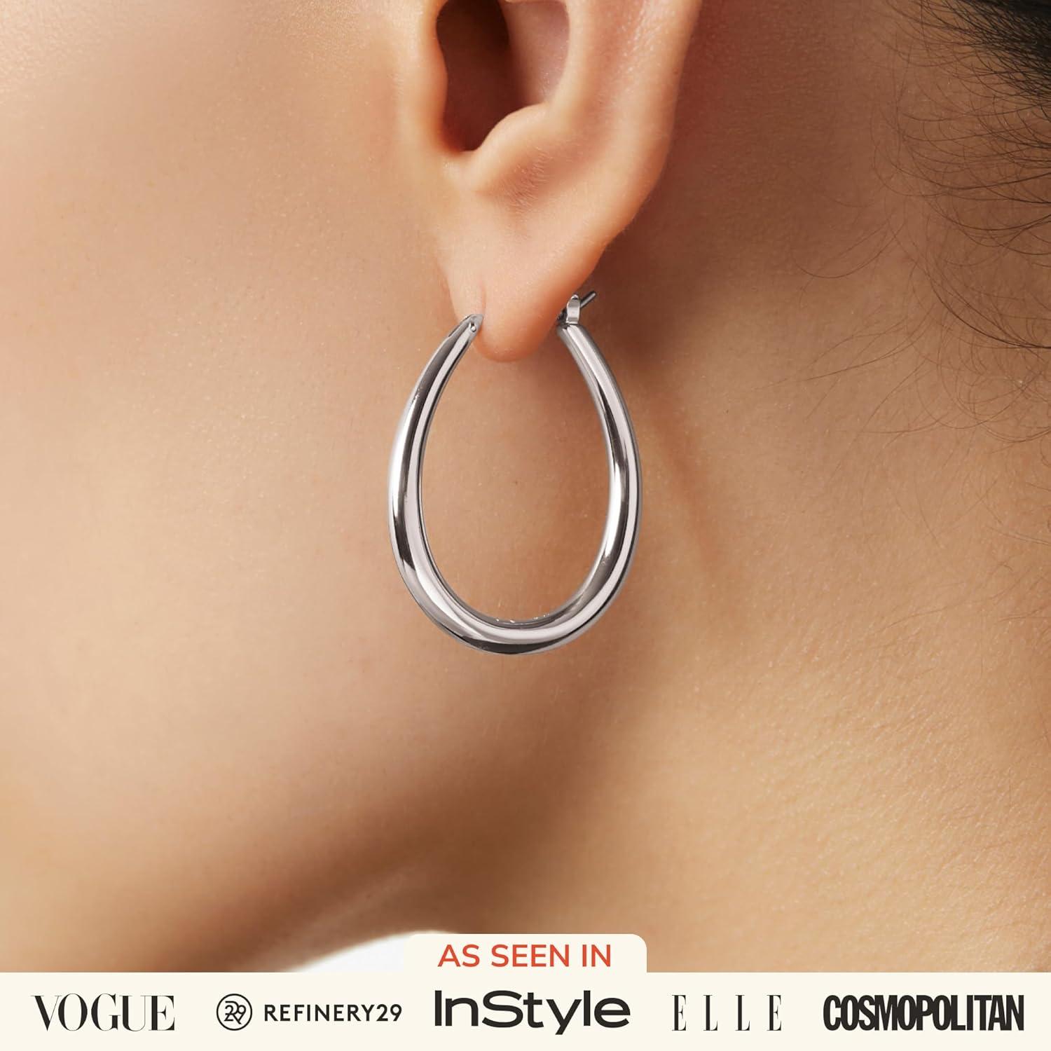 imageAna Luisa Hoop Earrings for Women Sterling Silver 14K Gold Plated amp Silver Rhodium Plated Assorted Earring Styles Dainty Small Gold Hoop Earrings for Daily Wear Hypoallergenic amp TarnishFreeSilver