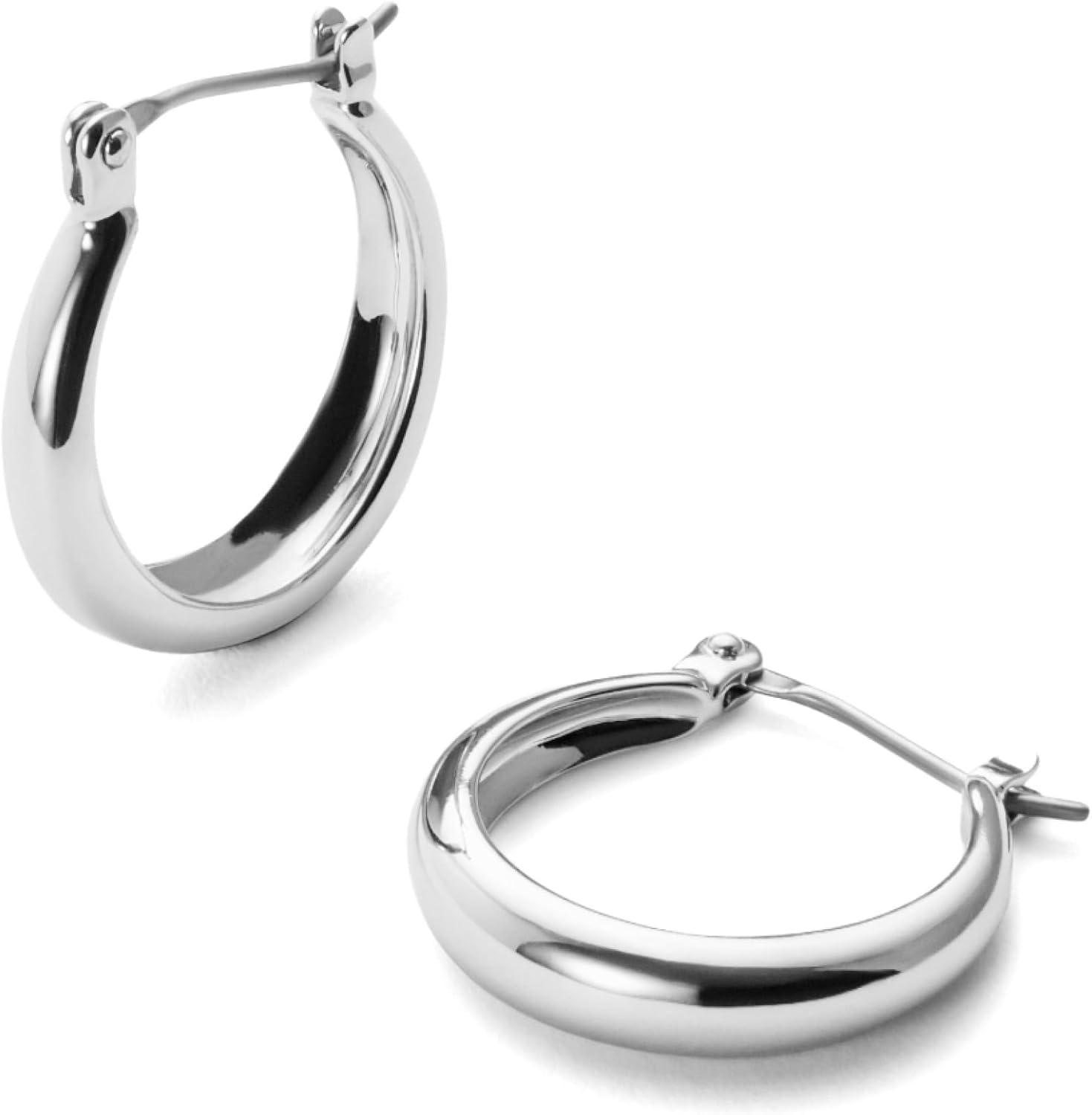 imageAna Luisa Hoop Earrings for Women Sterling Silver 14K Gold Plated amp Silver Rhodium Plated Assorted Earring Styles Dainty Small Gold Hoop Earrings for Daily Wear Hypoallergenic amp TarnishFreeSilver