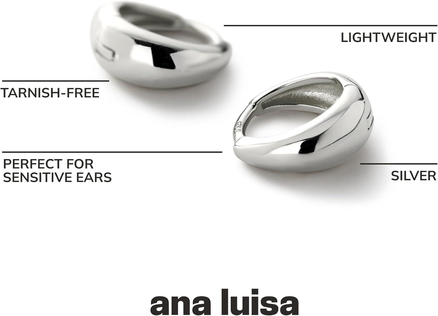 imageAna Luisa Hoop Earrings for Women Sterling Silver 14K Gold Plated amp Silver Rhodium Plated Assorted Earring Styles Dainty Small Gold Hoop Earrings for Daily Wear Hypoallergenic amp TarnishFreeSilver