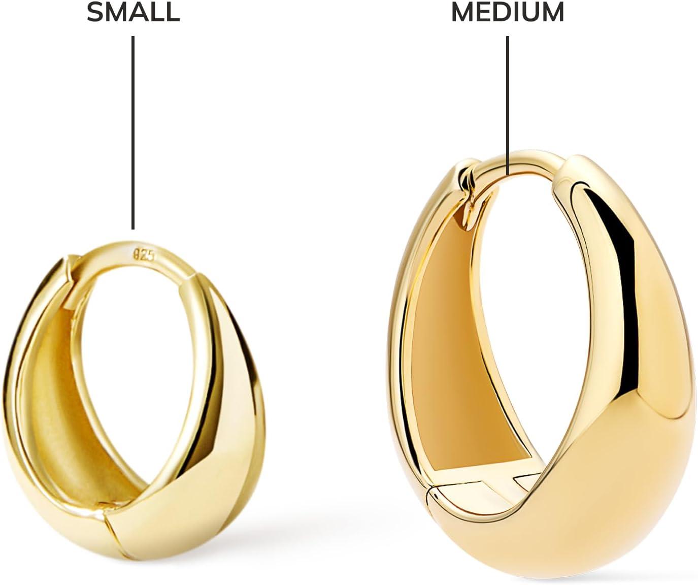 imageAna Luisa Hoop Earrings for Women Sterling Silver 14K Gold Plated amp Silver Rhodium Plated Assorted Earring Styles Dainty Small Gold Hoop Earrings for Daily Wear Hypoallergenic amp TarnishFreeGold