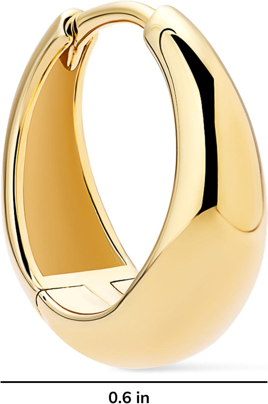 imageAna Luisa Hoop Earrings for Women Sterling Silver 14K Gold Plated amp Silver Rhodium Plated Assorted Earring Styles Dainty Small Gold Hoop Earrings for Daily Wear Hypoallergenic amp TarnishFreeGold