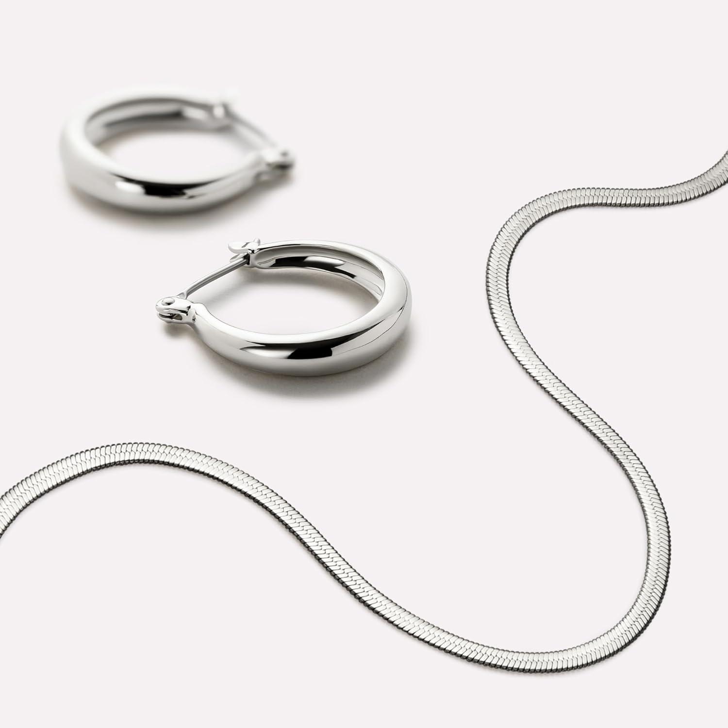 imageAna Luisa Hoop Earrings for Women Sterling Silver 14K Gold Plated amp Silver Rhodium Plated Assorted Earring Styles Dainty Small Gold Hoop Earrings for Daily Wear Hypoallergenic amp TarnishFreeSilver