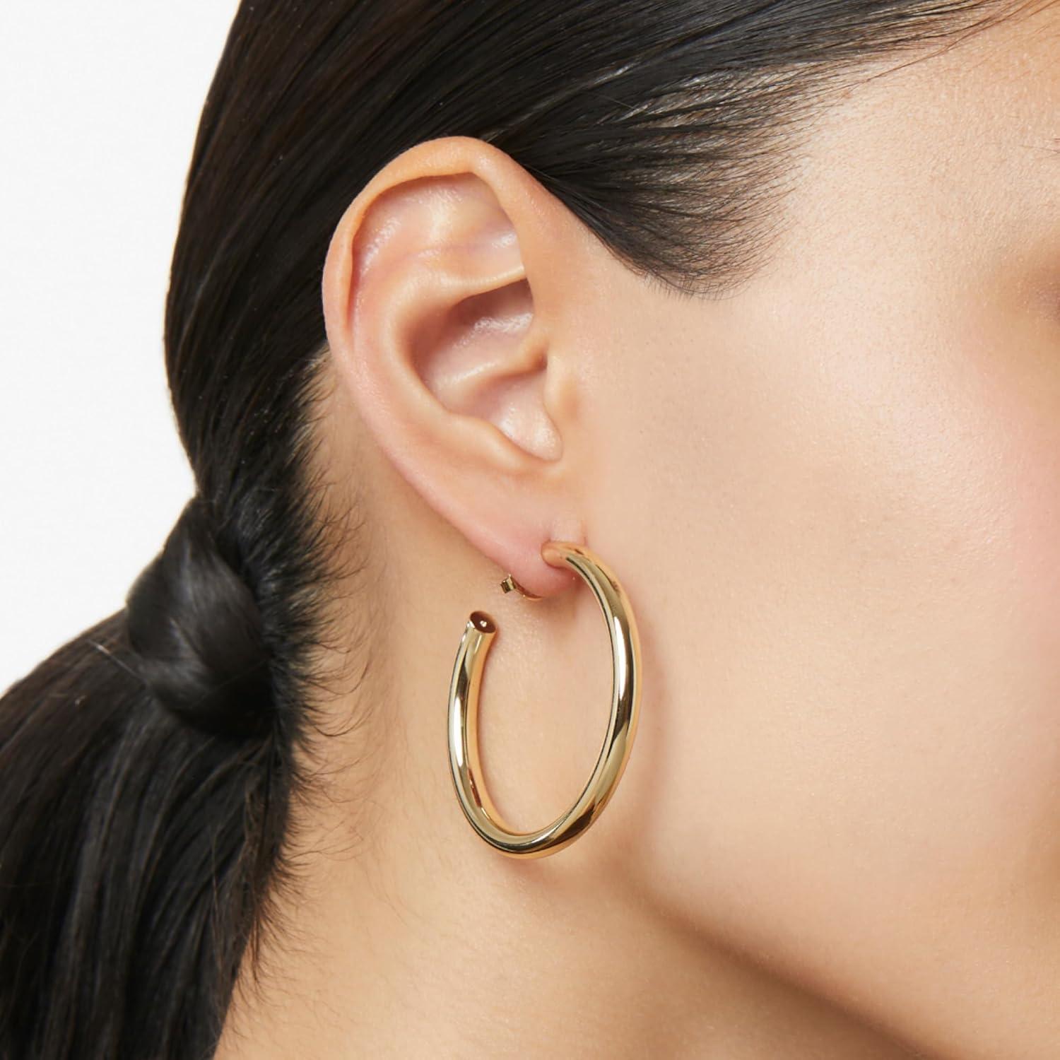 imageAna Luisa Hoop Earrings for Women Sterling Silver 14K Gold Plated amp Silver Rhodium Plated Assorted Earring Styles Dainty Small Gold Hoop Earrings for Daily Wear Hypoallergenic amp TarnishFreeGold
