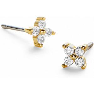 Ana Luisa Debbie Gold Stud Earrings – Petite Celestial Design Stud Earrings – 14K Gold Plating On Recycled Sterling Silver – Star-Studded Cubic Zirconia – Hypoallergenic, Tarnish-Free for Daily Wear