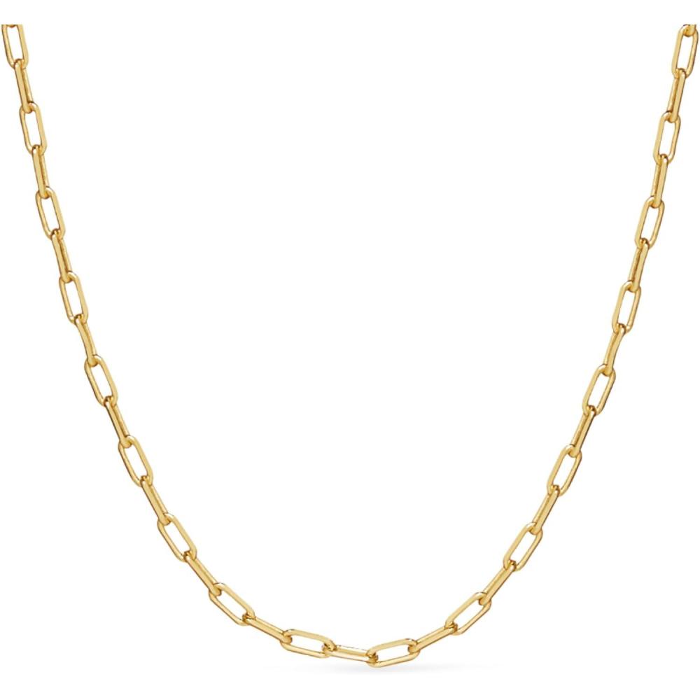 imageAna Luisa Jewelry Gold Chain Necklaces for Women 14K Gold Plated Dainty Necklaces for Layering and Daily Wear Hypoallergenic WaterResistant Jewelry Flower Heart Chain Assorted StylesPaperclip Slim