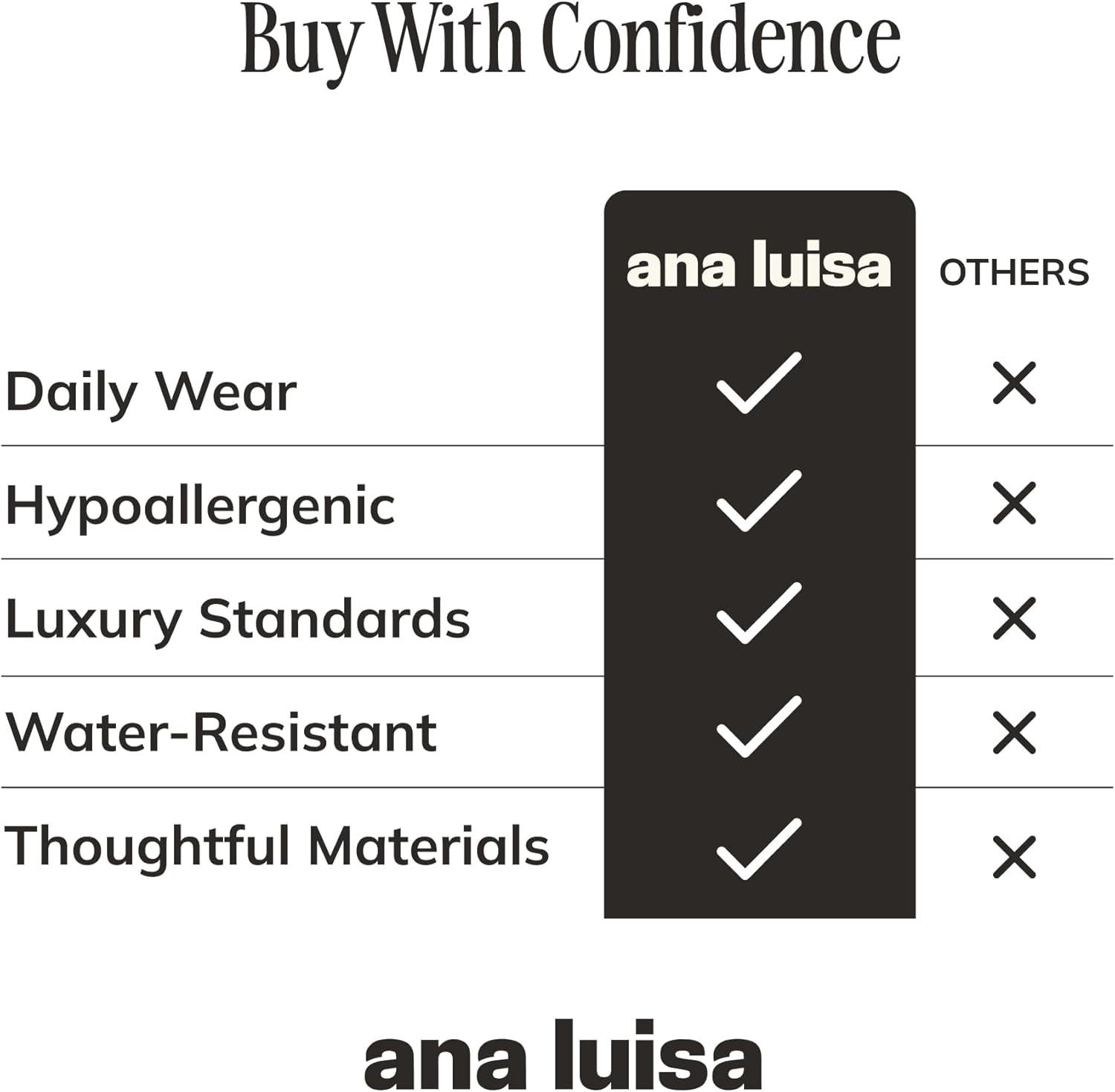 imageAna Luisa Rings for Women Sterling Silver 14K Gold Plated Rings for Women Oren Twist Ring for Daily Wear Trendy Stackable Open Claw Ring Hypoallergenic WaterResistant JewelrySize 5